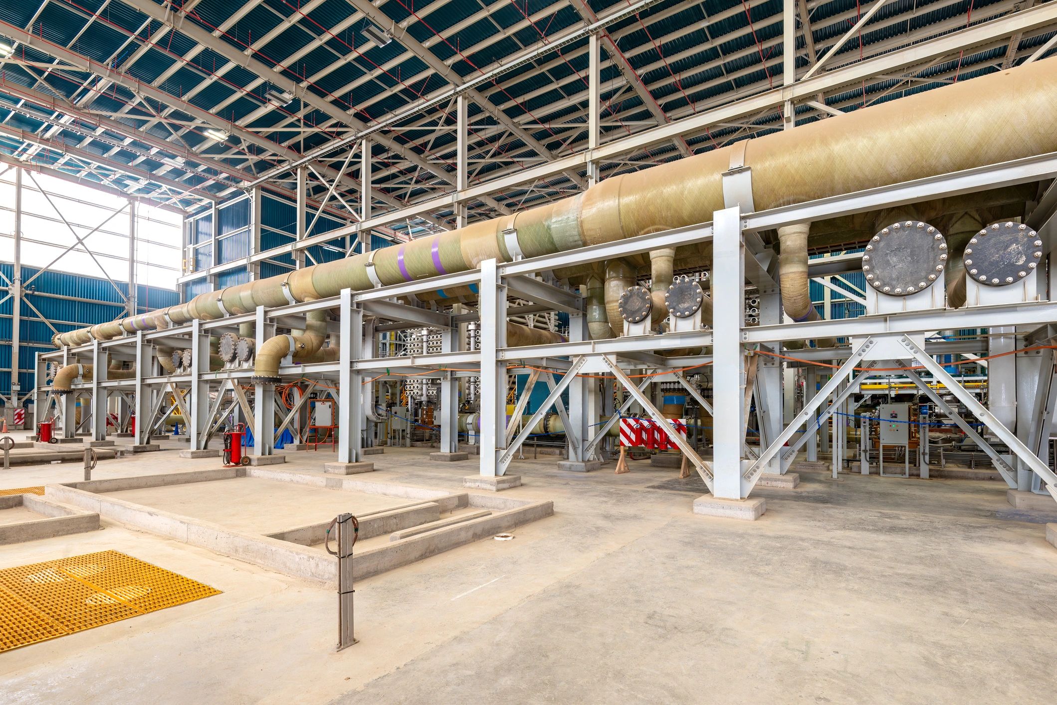 Large scale reverse osmosis plant for industrial water supply